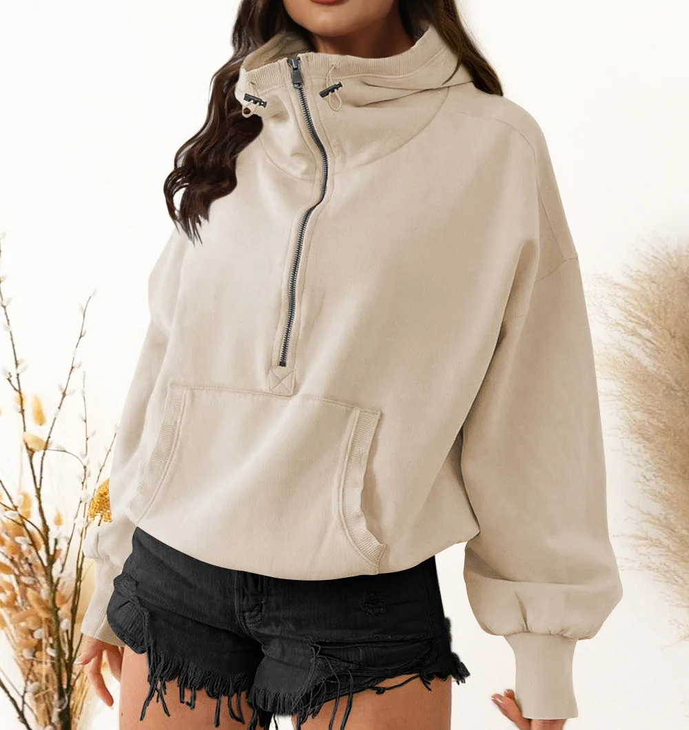 Sweat à capuche pour femmes, Style sportif, fermeture éclair, cordon de serrage, manches longues, veste supérieure