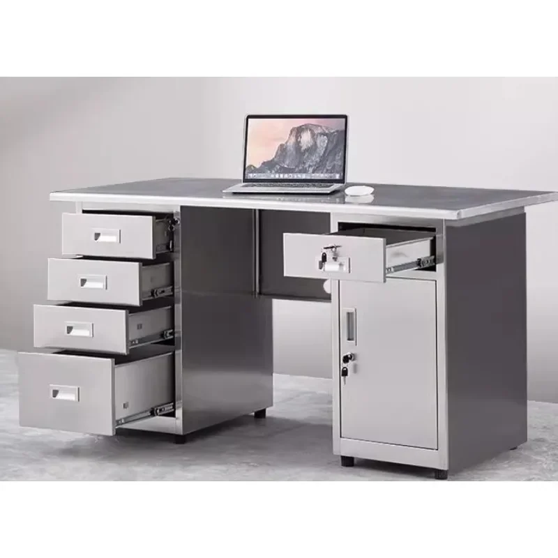 Stainless steel desk Computer desk Laboratory console Stainless steel desk with drawers