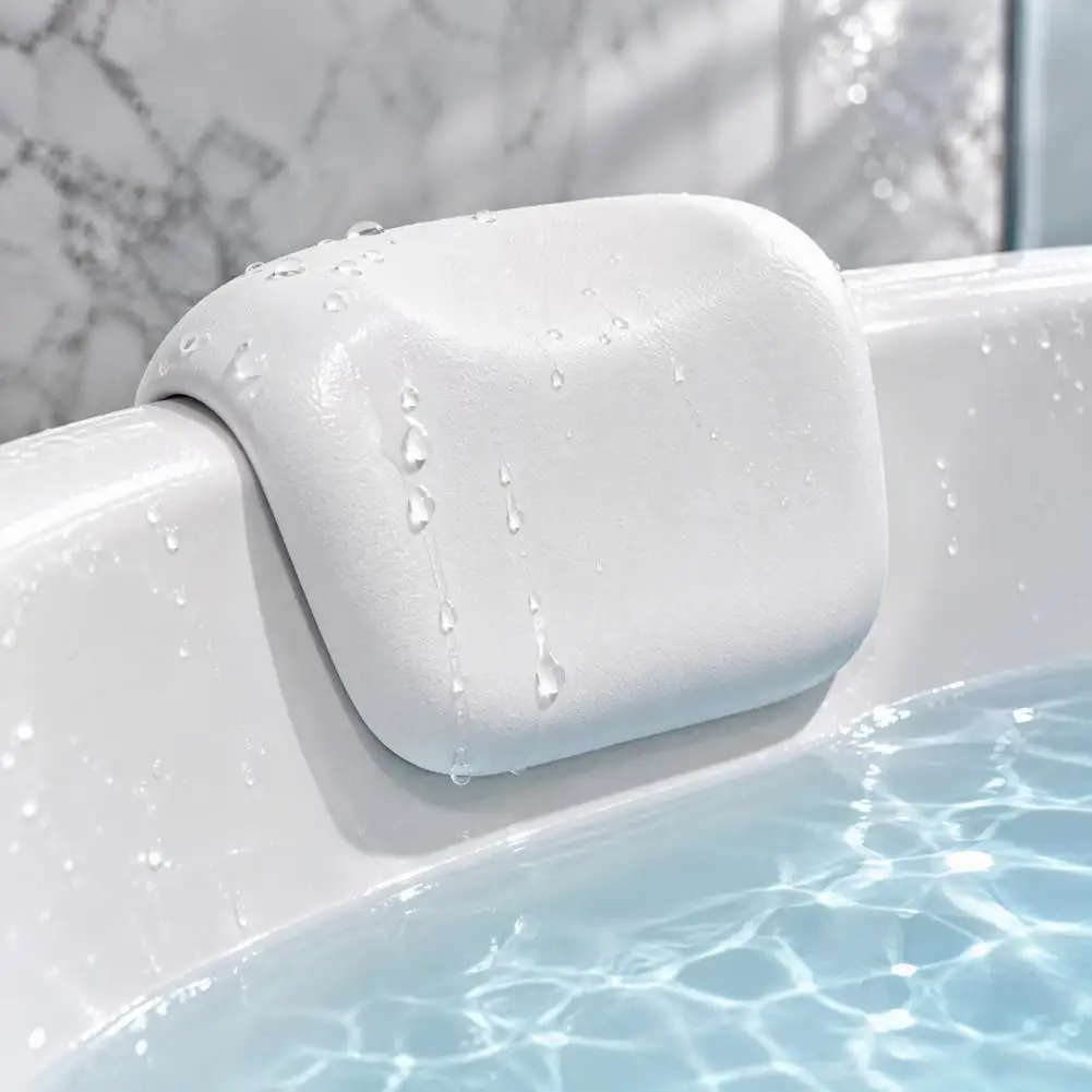 Comfortable Tub Accessory Ergonomic Bath Pillow for Tub Non-slip Waterproof Bathtub Cushion Head Neck Support for Home