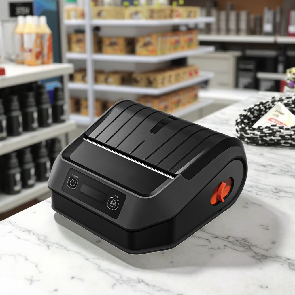 25-80mm Portable Printer Supports Thermal Paper Capable of Printing Receipts Labels and Jewelry Tags