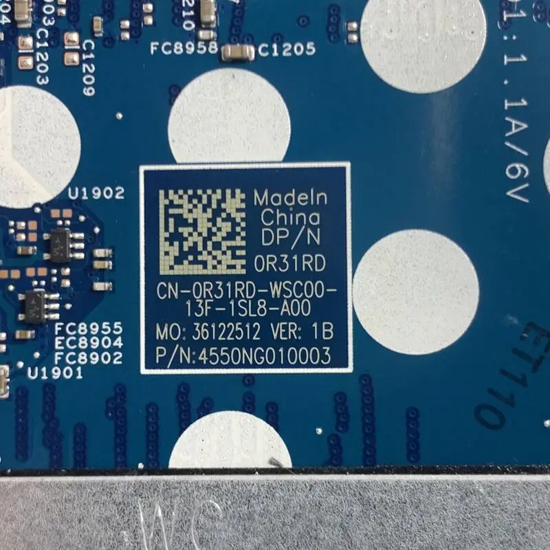 CN-0R31RD 0R31RD R31RD z płytą główną procesora SRK05 I5-1135G7 203070 -1 Płyta główna do laptopa DELL 3520, w 100% w pełni przetestowana i dobrze działająca