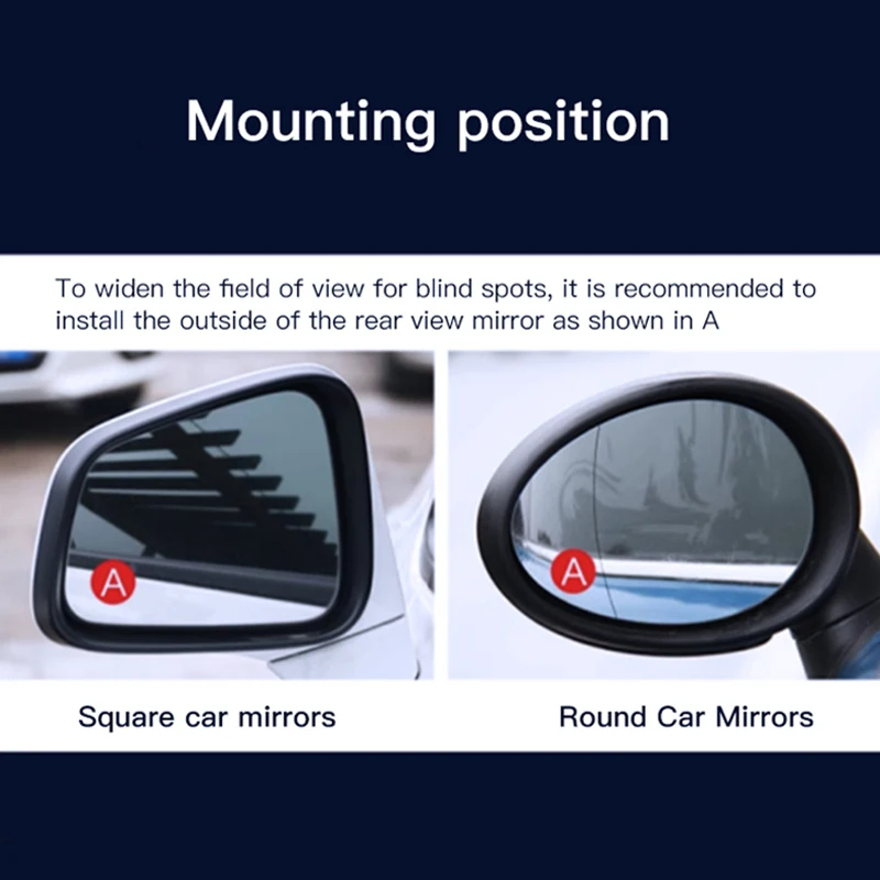 2PCS Car Rearview Auxiliary Mirror Car Accessories For Opel Corsa D Astra Insignia Mokka Adam Combo OPC Vectra H Antara Zafira