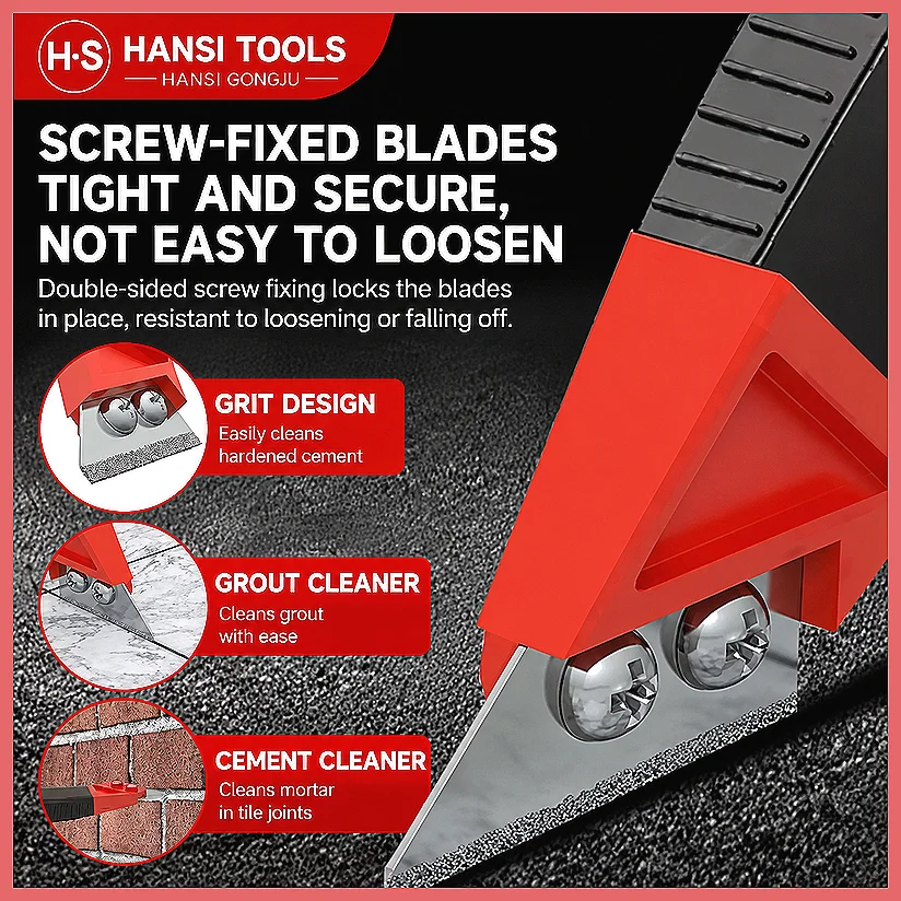 Hans Tile Cleaning Knife Grout Remover Tool Cement Gap Slot Scraper Caulking Seam Cleaner Kit