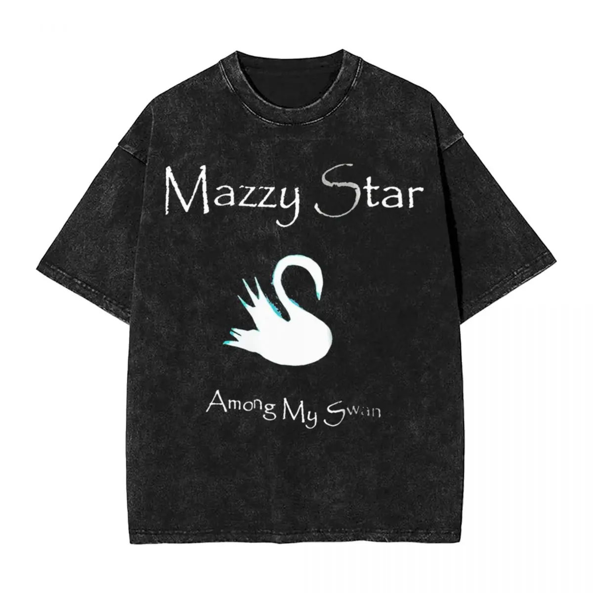 Punk Mazzy Star T Shirt Hip Hop Washed High Street T-Shirts Rock Vintage Men Women Tops Streetwear Graphic Printed Tops Tees