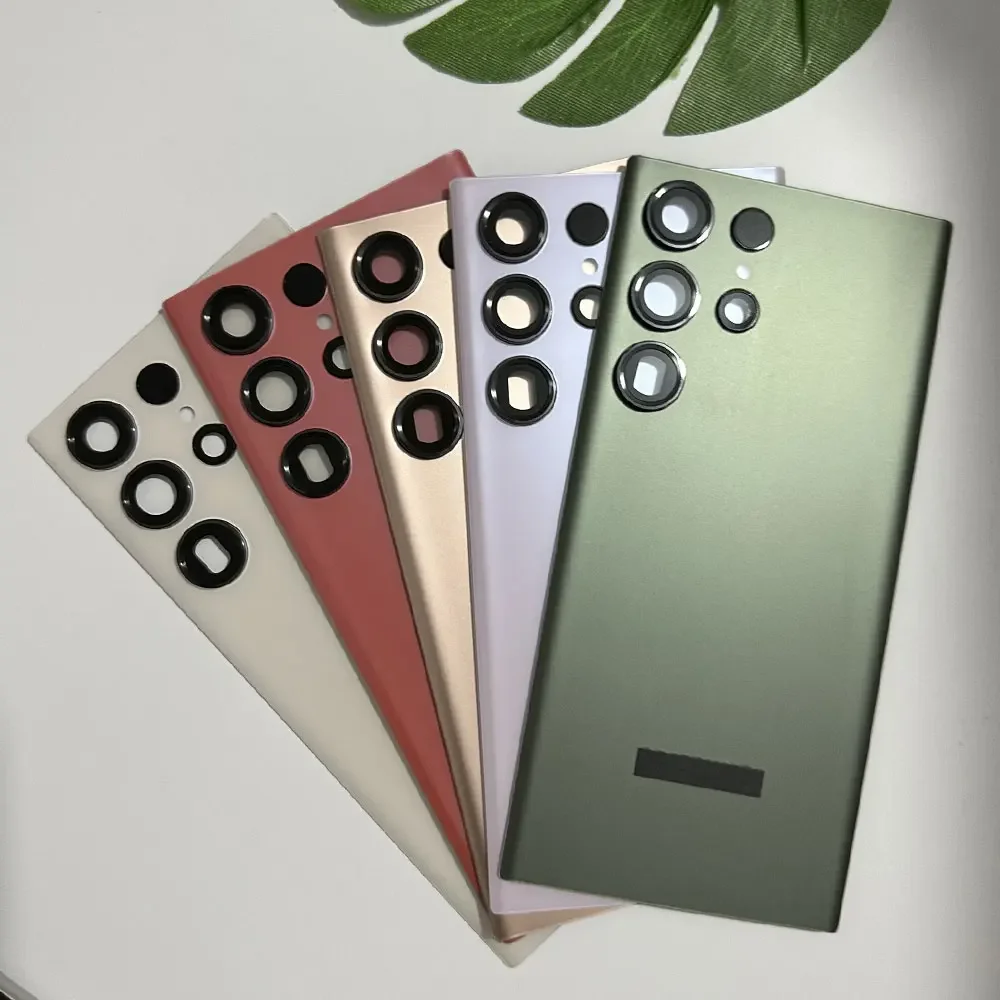 

Для Samsung Galaxy S23 Ultra 5G задняя крышка батарейного отсека, дверца корпуса для Samsung S23 Ultra S918B, S918U, крышка батарейного отсека + объектив камеры