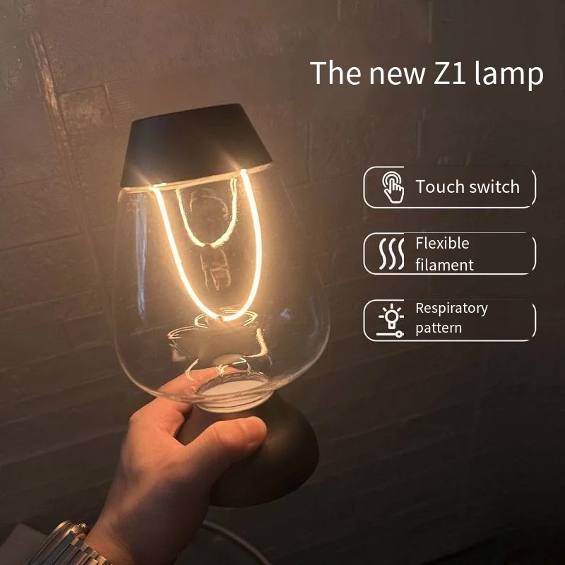 Arredamento della camera Ristorante Bar Luce notturna LED Ricarica Touch Lampada da comodino per camera da letto Luce notturna creativa Luce comoda