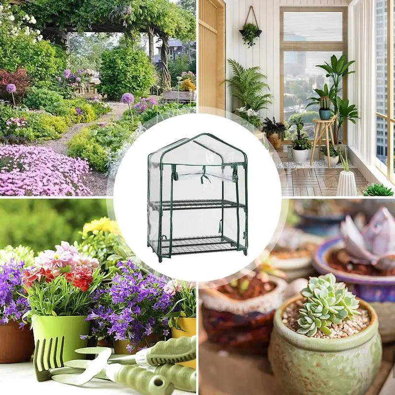 Outdoor For Garden Gardening Warm Waterproof Greenhouse Portable Mini Planter House Flower Frame Meaty Sun Room Hothouse Cover