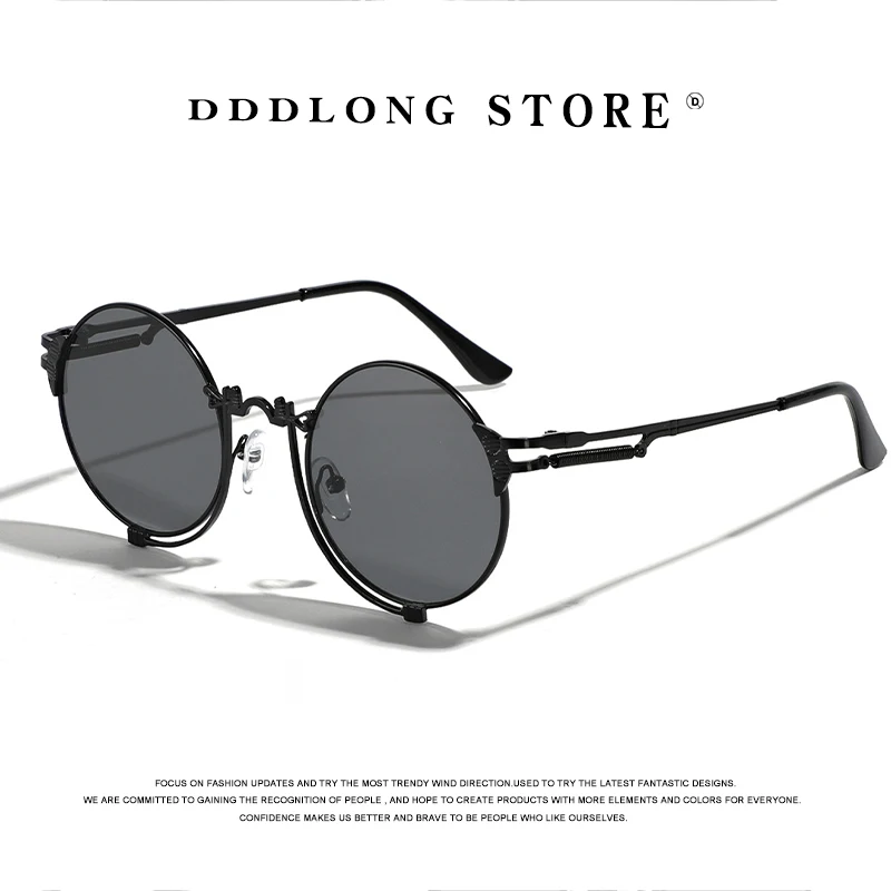 

DDDLONG Retro Fashion Round Sunglasses Women Men Sun Glasses Classic Vintage UV400 Outdoor Shades D395