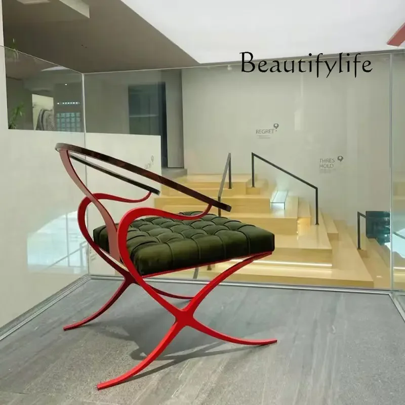 XR Light Luxury New Chinese Taishu Chair Living Room Single Sofa Chair Designer Single Master Official Hat Chair With Backrest