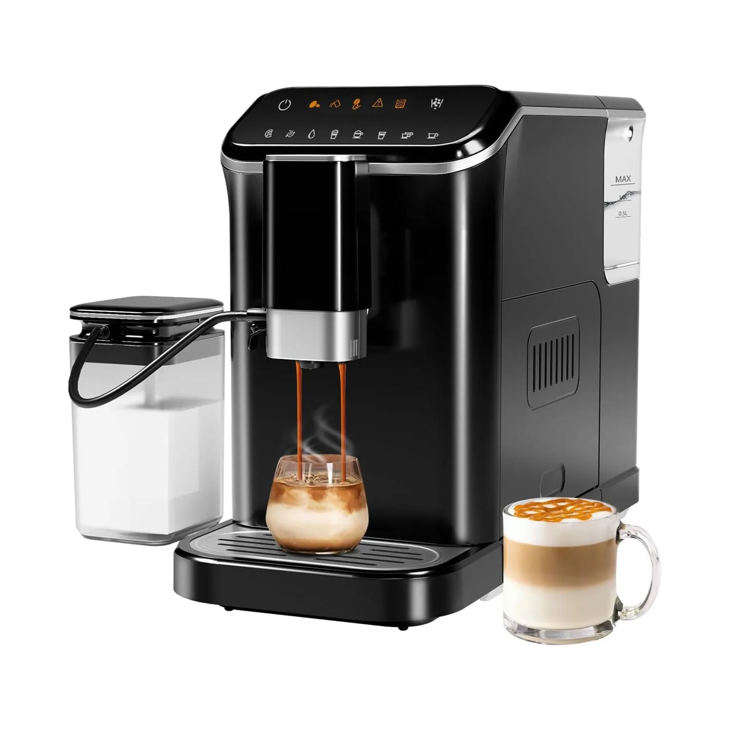 2 In 1 Semi-Automatic Coffee Maker Machine Stainless Steel Espresso Cappuccino Coffee Machine Price