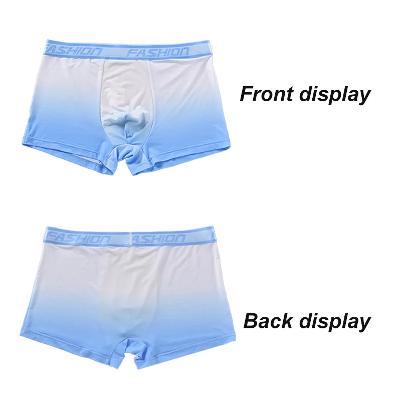 New Fashion Mens Underwear Gradient Panties Comfortable Boxer Shorts Sexy Colorful Underwear Hombre Hot Boxer Shorts Sleepwear