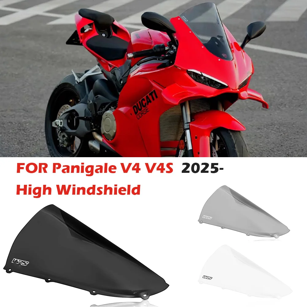 

For Ducati Panigale V4 V4S V4R 2025 New Accessories High Quality Increase High Windshield Windscreens Wind Deflectors 2025