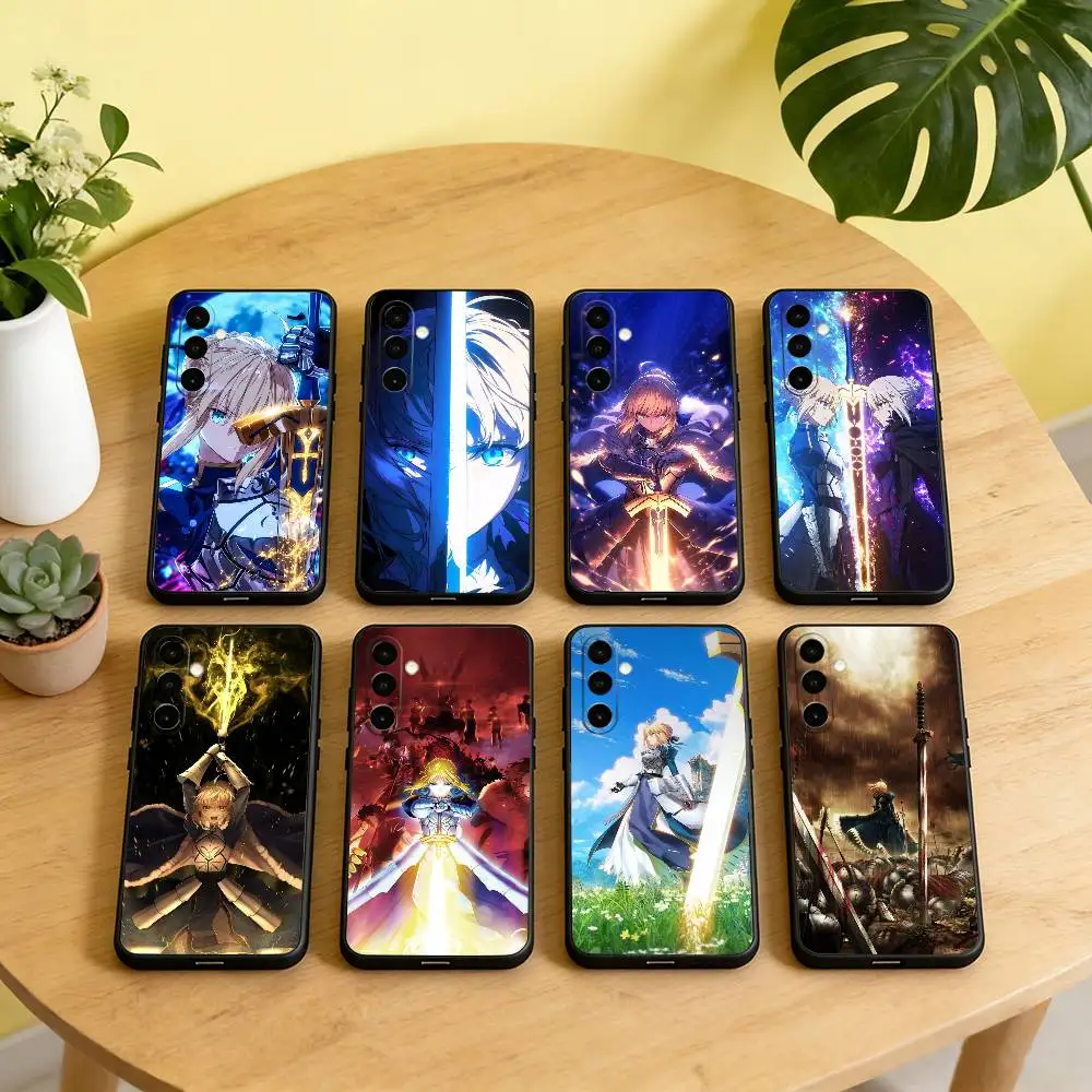F-FGO S-Saber  Phone Case For Samsung Galaxy A73,A72,A71,A70,A53,A52,A51,Soft Silicone Black Cover
