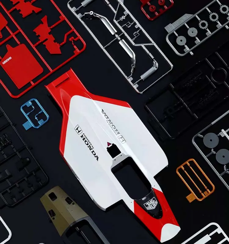 1/12 MENG RS-005 McLaren MP4/4 1988 Versão Colorida Pré-pintada Modelo de Plástico Kit ornamentos de quarto modelo menino brinquedos de aniversário presentes