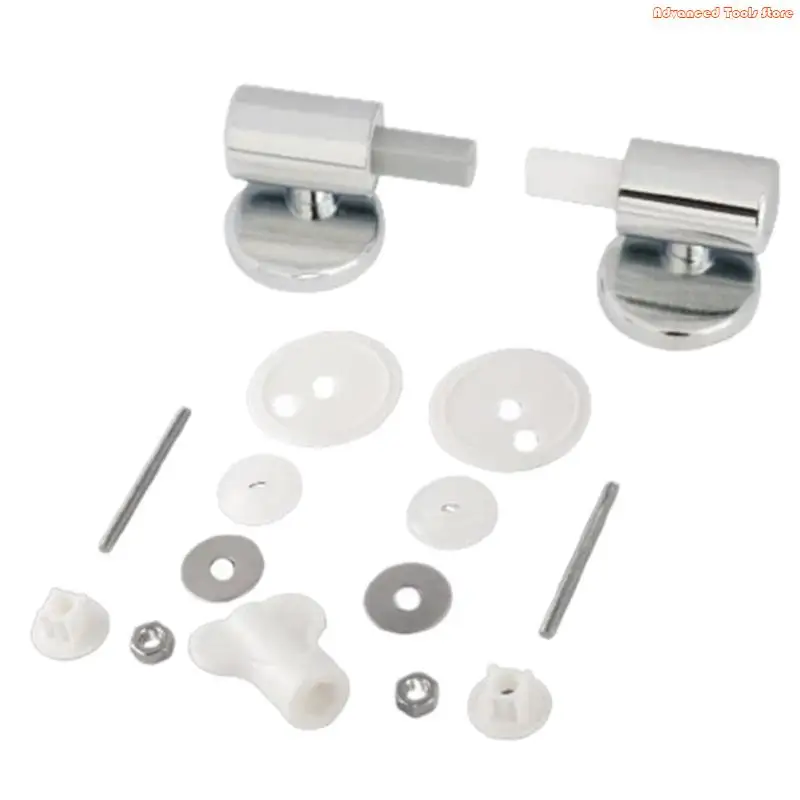 Slow Close Toilet Seats Hinges Replacement Set Soft Landing Toilet Component Toilet Seats Hinges for Home or Commercial Use W91B
