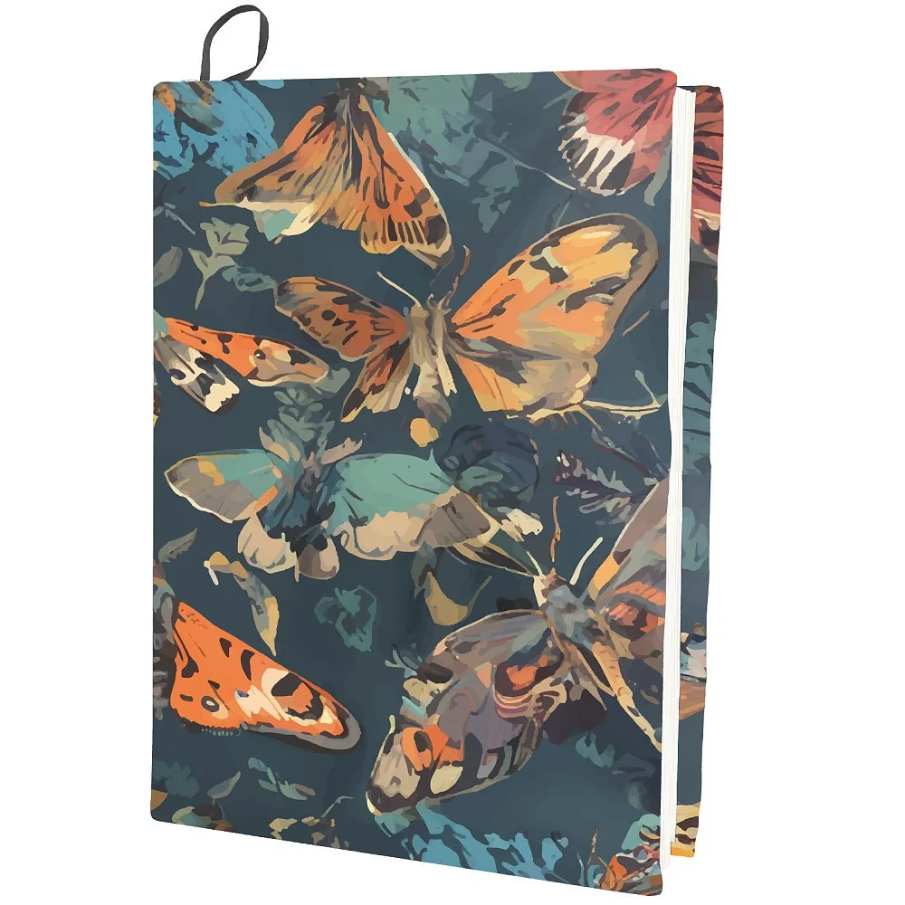 Polyester Book Covers Elastic Notebook Wraps Rectangle Insects 400x250mm for Handmade Gift
