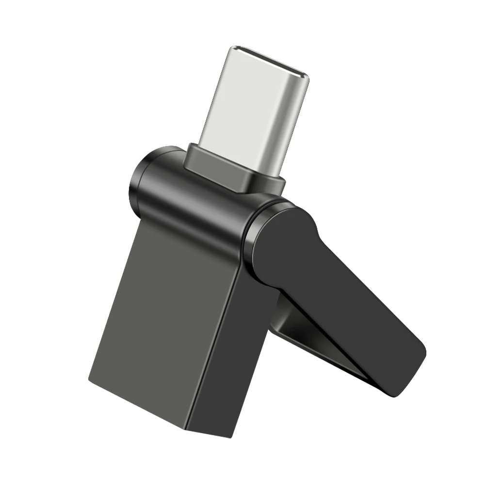

Mini metal 2-in-1 TYPE-C Silvery USB flash drive 4GB memory stick 8GB Promotion pen drive 16GB Black U Disk Gifts Key Chain