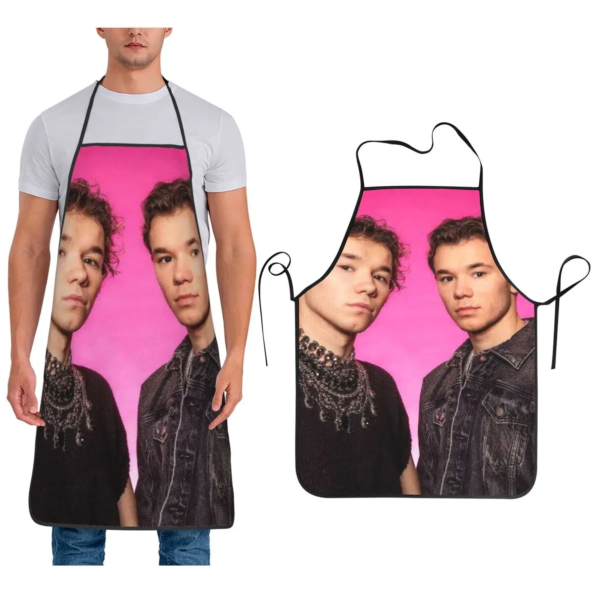 

Маркус и Мартинус Швеция Норвегия Евровидение Фартуки Шеф-кухар Кулинария Столик Без рукавов Нагрудник Кухня Уборка Pinafore