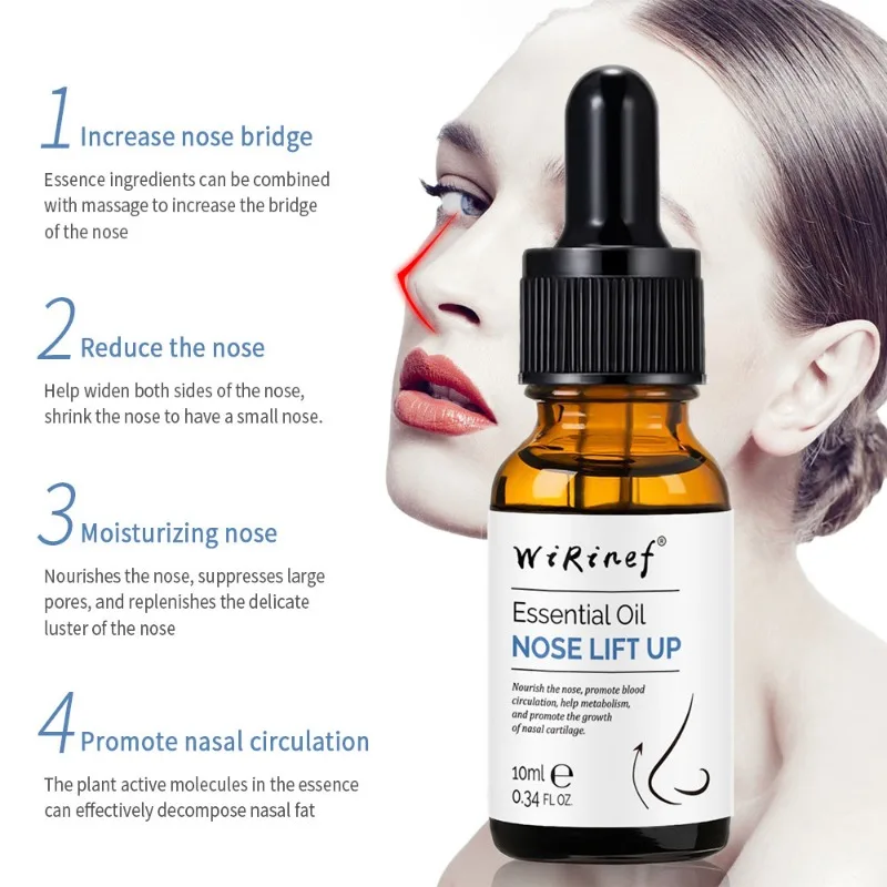 Nose Lifting Up Essential Oil Mountain Roots Narrowing Nose Alar Massage Moisturizer Natural Nose Care Heighten Rhinoplasty Oil