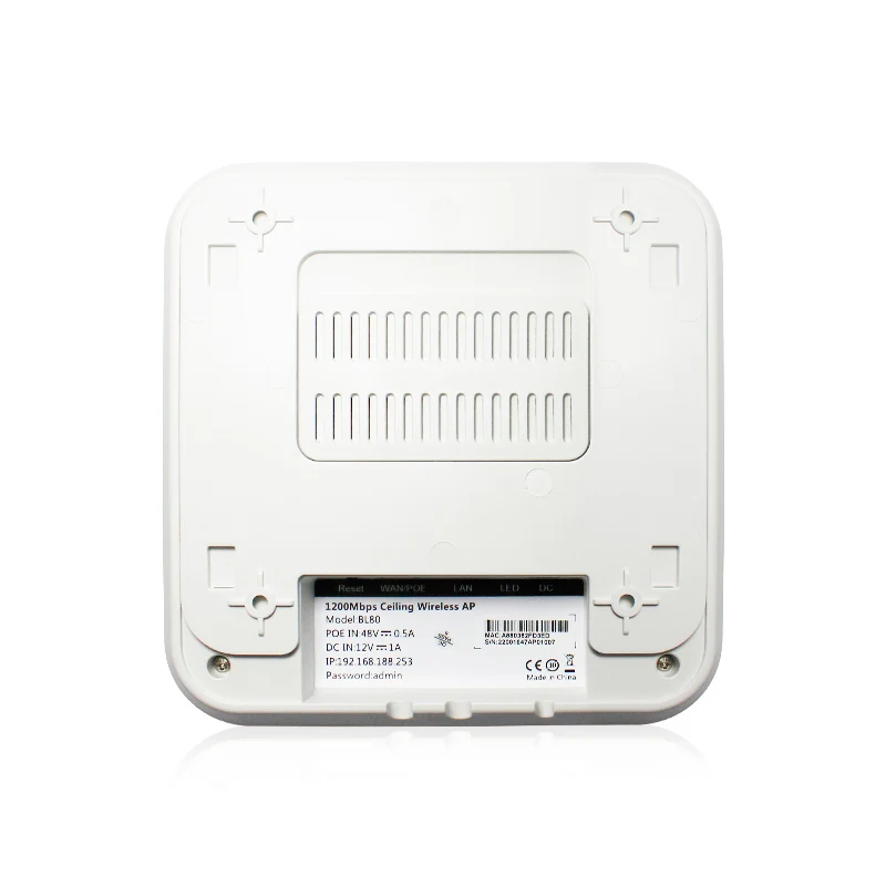 التجوال سلس 1200Mbps ثنائي النطاق شبكة واي فاي Ap 48 فولت Poe Power Pocket جيجابت وان Lna ميناء نقطة وصول لاسلكية