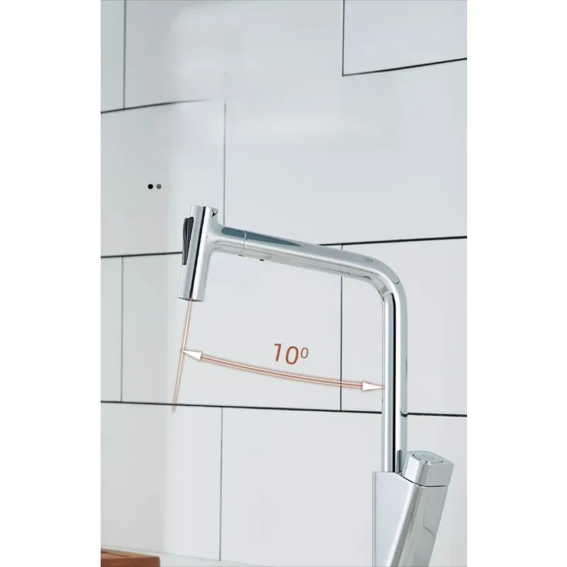 Gunmetal Kitchen Cold and Hot Water Faucet Pull-out Can Rotate Wash Basin Wash Basin Balcony Button Faucet