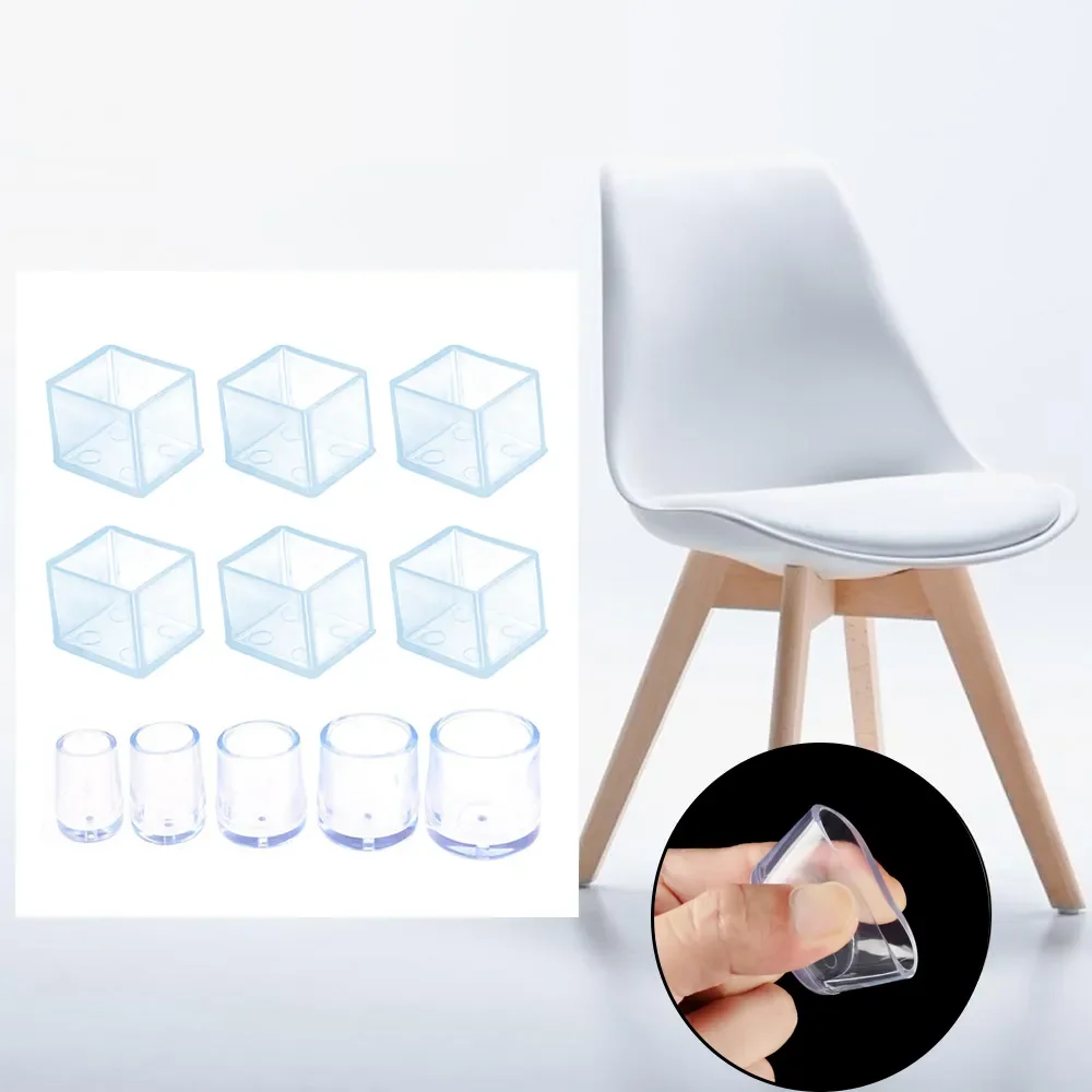 Rubber Furniture Table Chair Silicone Anti Scratch Mat Dining Table Chair Cap Feet Leg Cap Protector