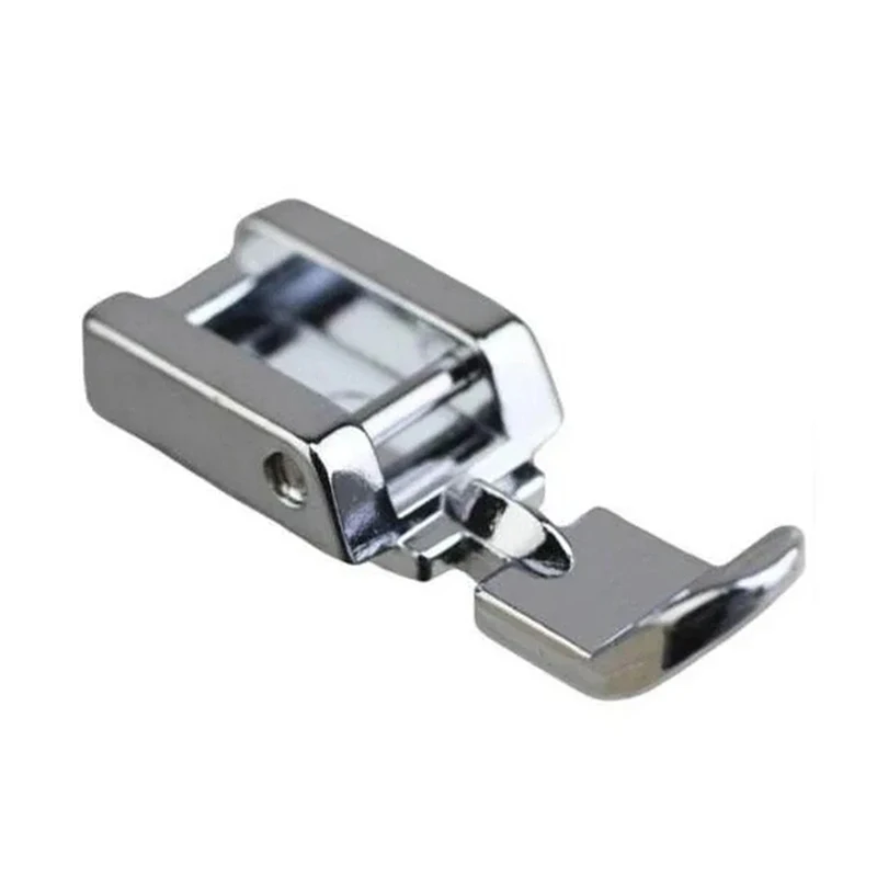 Zipper máquina de costura calcador pé, esquerda direita estreita, compatível com haste baixa, Snap On, acessórios de costura