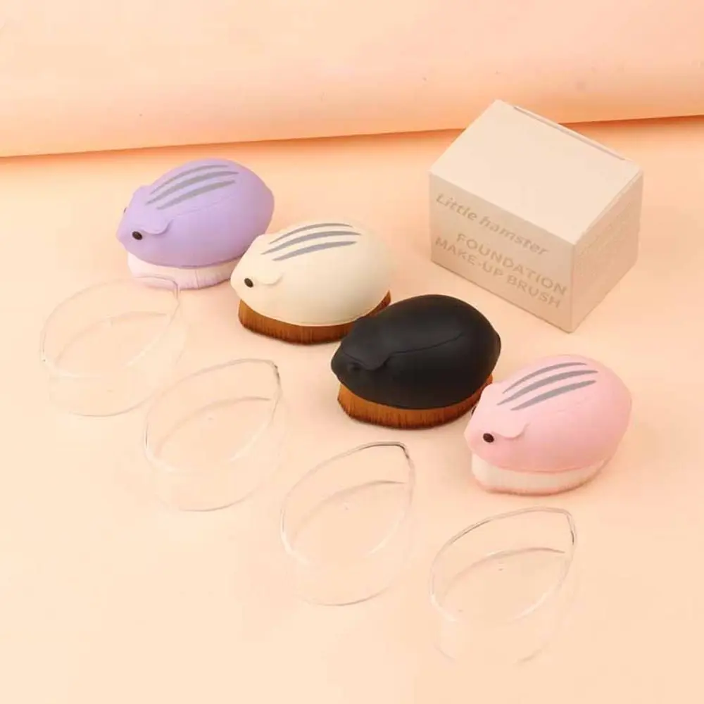 Moda hamster pincel de maquiagem cosméticos contorno pó blush escova compõem ferramenta beleza lavagem rosto escova viagem