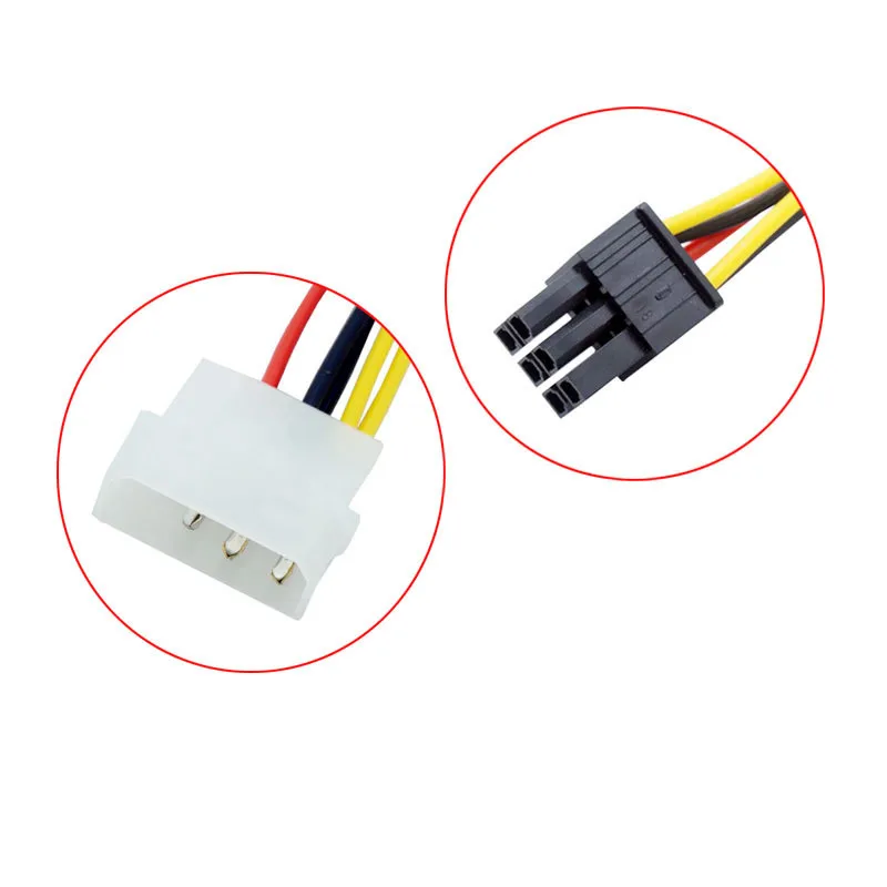 1pcs IDE 4pin Male to 6pin Female Graphics Card Power Supply cable  Extension Conversion PCIe PCI-e Adapter