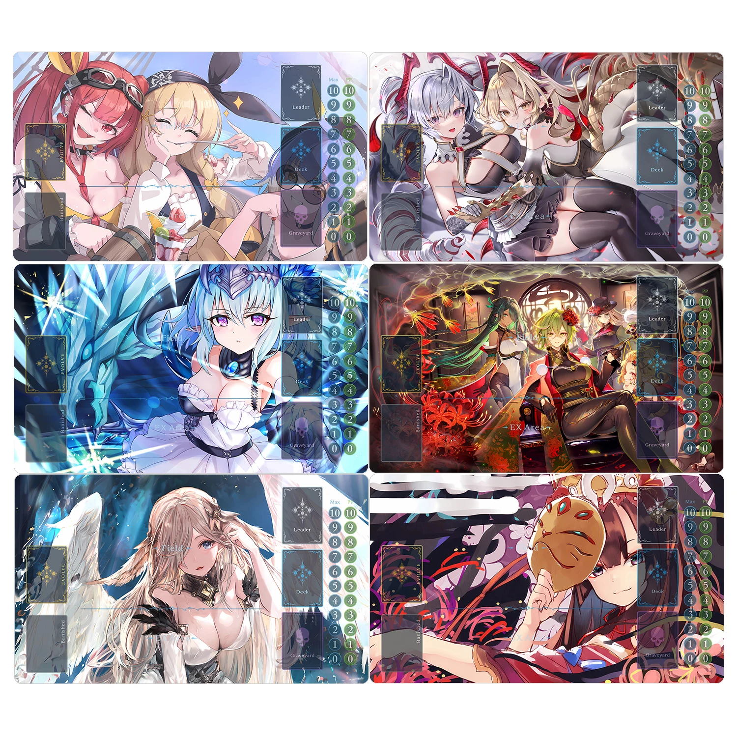 

600X350X2Mm Diy Goddess Story Elise Luna Card Battle Mat Single Player Board Game Card Duel Plate Battle Mat Gift Toys