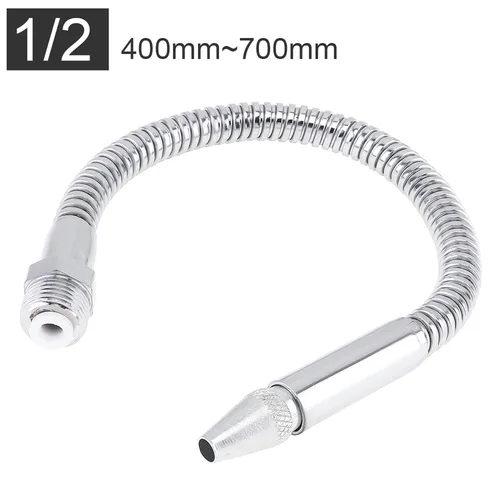 Imagen 2 del producto Tubo de refrigeración de aceite y agua Flexible de Metal de 1/2 3/8 1/4 pulgadas 400-700mm con boquilla de cabeza redonda para máquina CNC/fresado/torno