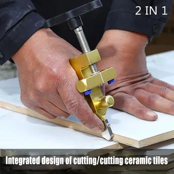 2-In-1 Ceramic And Glass Tile Cutter Portable Construction Hand Tool Diamond Glass Cutter Set For Tile Cutting Professional 2