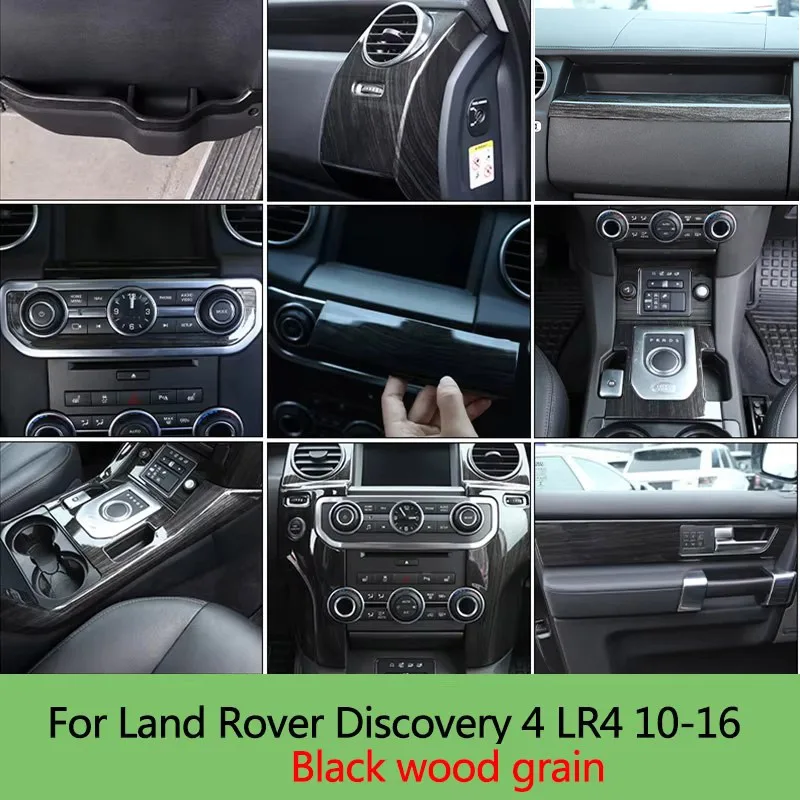 

For Land Rover Discovery 4 LR4 10-16 Black Wood Grain Car Central Control Instrument Panel Interior Decorative Frame Accessories