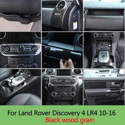 For Land Rover Discovery 4 LR4 10-16 Black Wood Grain Car Central Control Instrument Panel Interior Decorative Frame Accessories