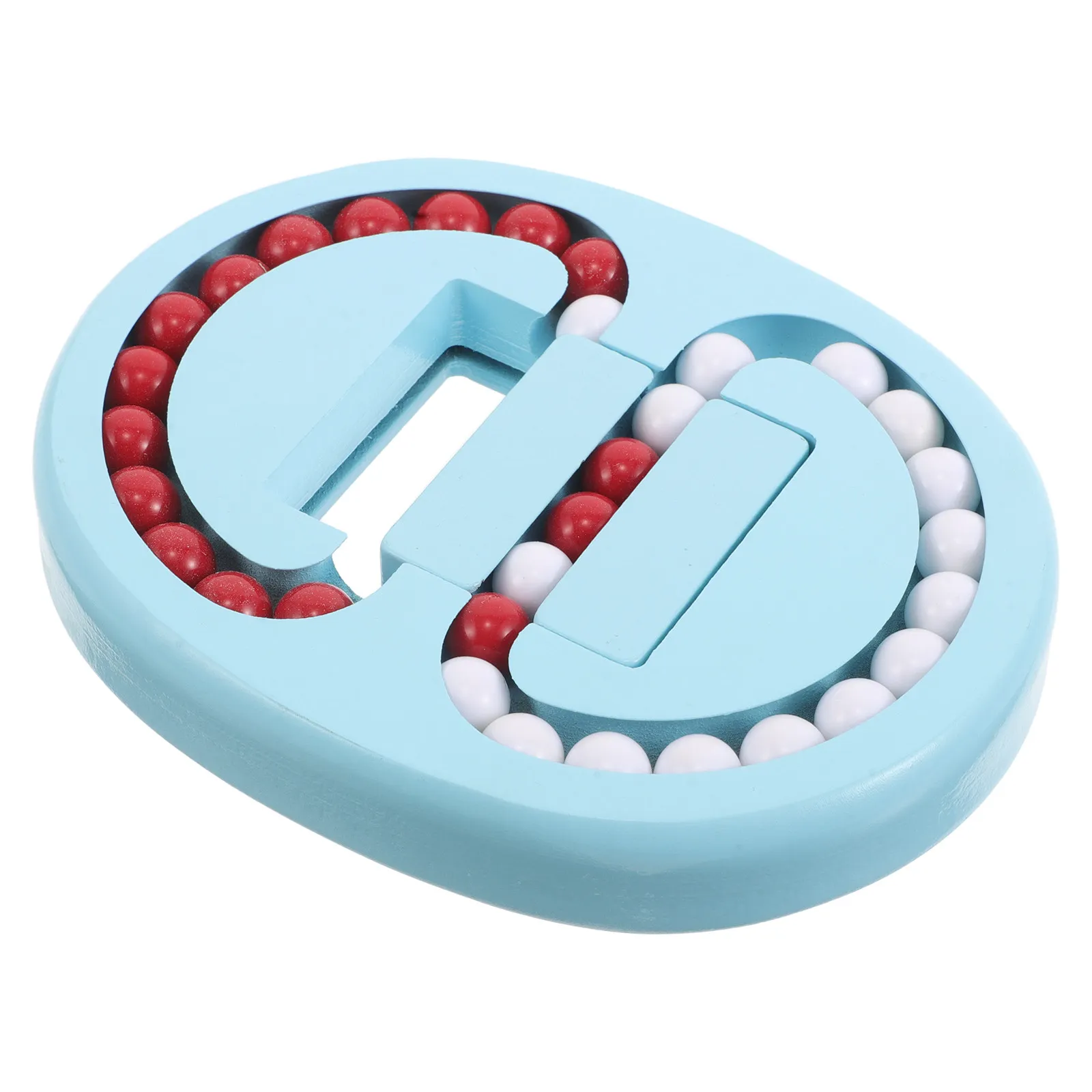 Compact Rotating Bean Fidget Puzzle for Stress Relief Adults Seniors Kids Smooth Surface Bright Colors Silent Interactive