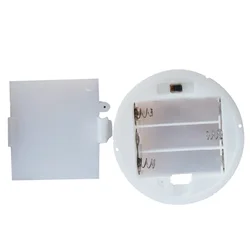 2Pcs 3 AA 2A 4.5V Battery Case With Switch Cover Round Embedded Battery Holder Battery Storage Boxes Switch Socket Container