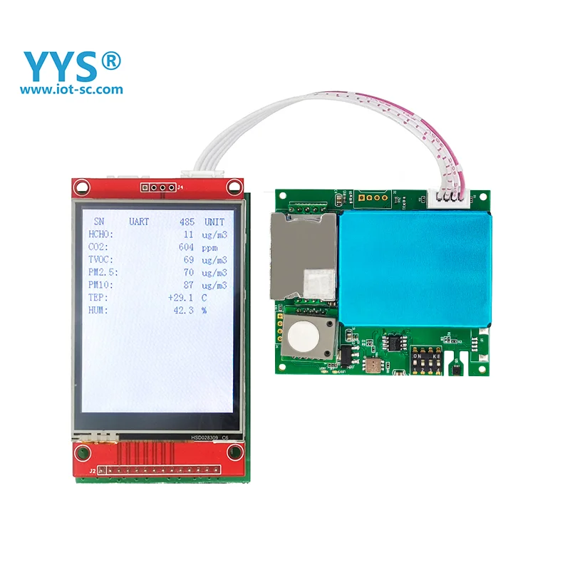 1PCS YYS 7In1 Air Quality Sensor Module NDIR CO2 Gas Sensor CH2O TVOC PM2.5 Sensor  With Temperature And Humidity M701