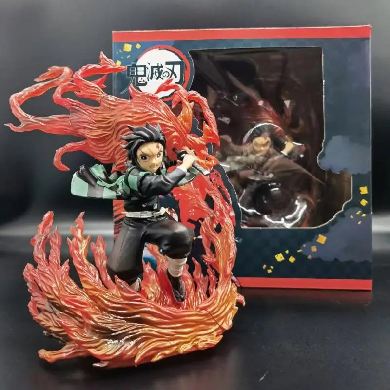 Demon Slayer Kimetsu No Yaiba Tanjiro Hinokami Kagura In-Stock Collectible Figure Anime Model Toy Desktop Ornament Gift
