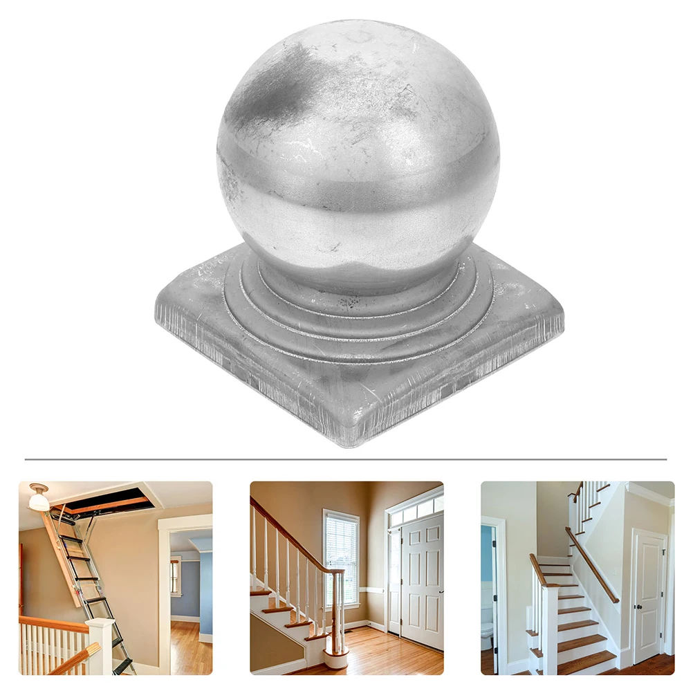 4 coperture per pali per recinzione, materiale in ferro durevole, tappi per colonne per barriera stradale, facile installazione, arredamento da giardino esterno