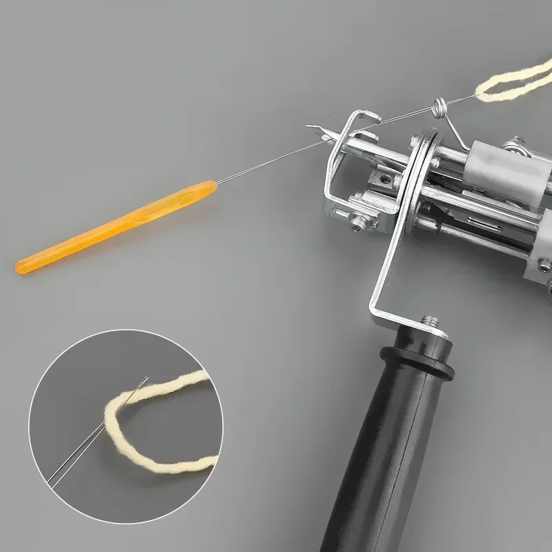 5/10 قطعة أداة خيوط عبر غرزة الخياطة الشعر التمديد تلمع شعر مستعار الكروشيه أداة مقبض بلاستيكي ملون #3