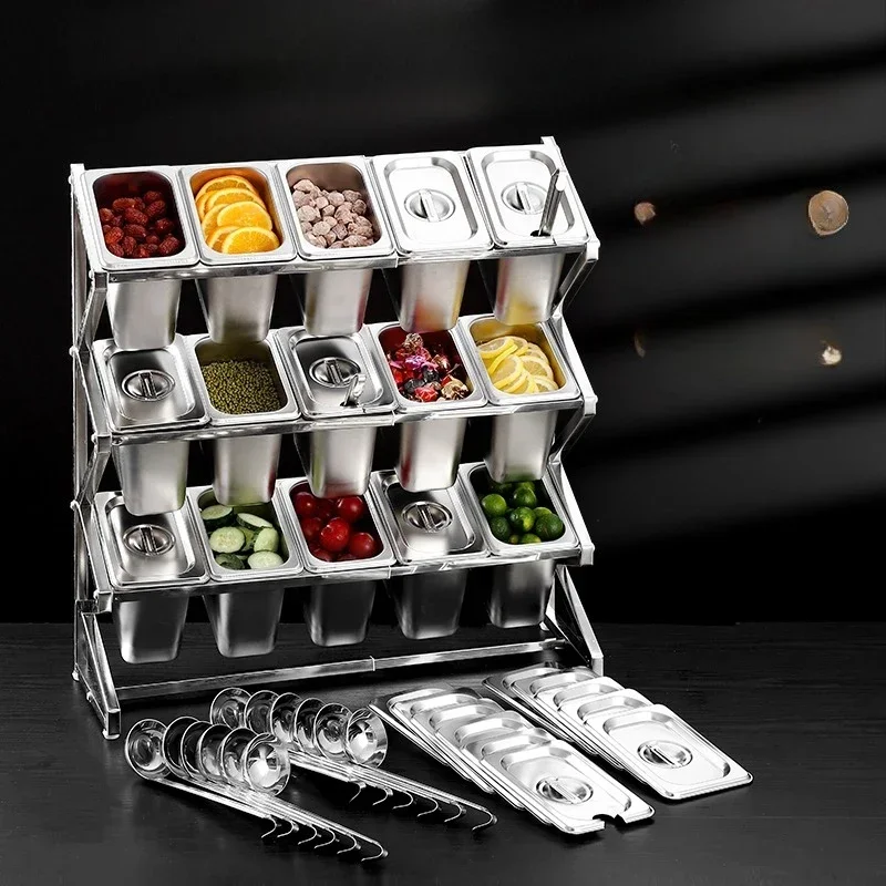 Stainless steel parts basin rack, jam box, special for milk tea shop, score box.