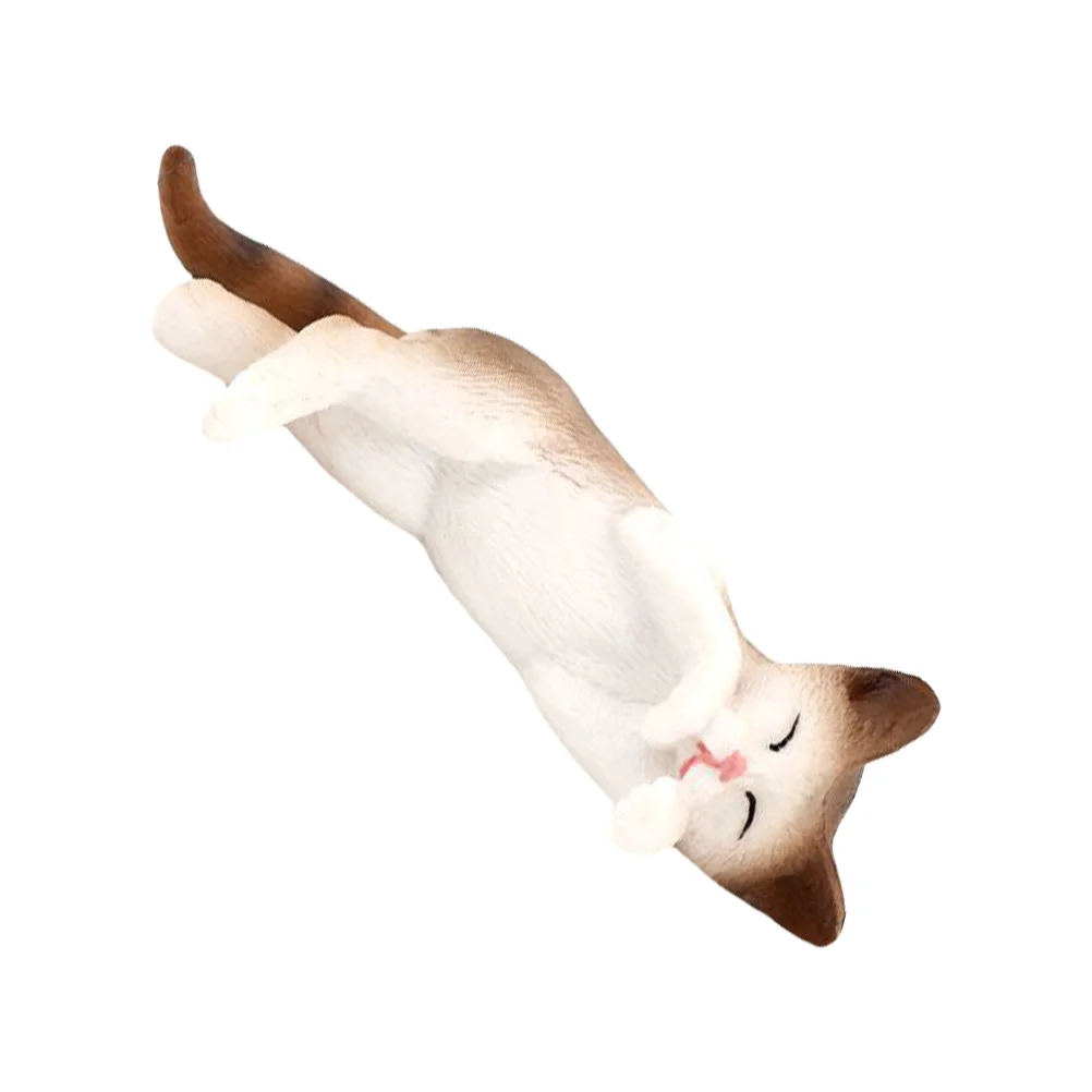 

Cat Ornaments Decoration Home Decorate Brown Plastic Kitten Statue Child Accessories