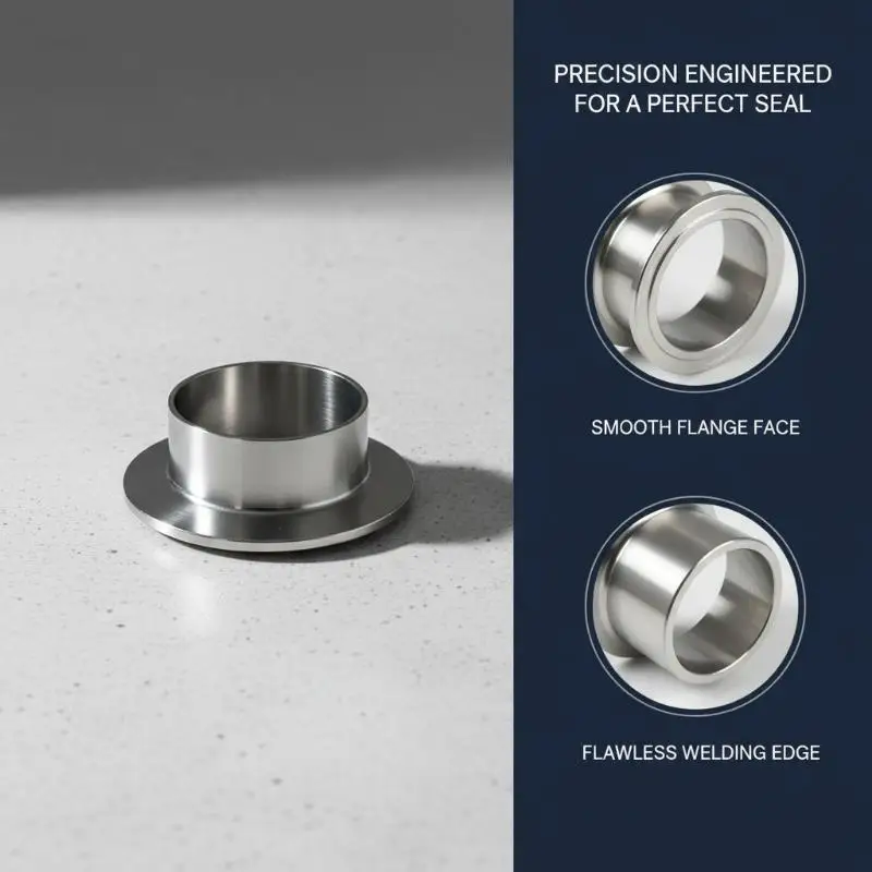 @*Welding Sanitary Fitting Clamp Ferrule Stainless Steel 304 Durable Food Grade Pipe Connection for Brewery Equipment