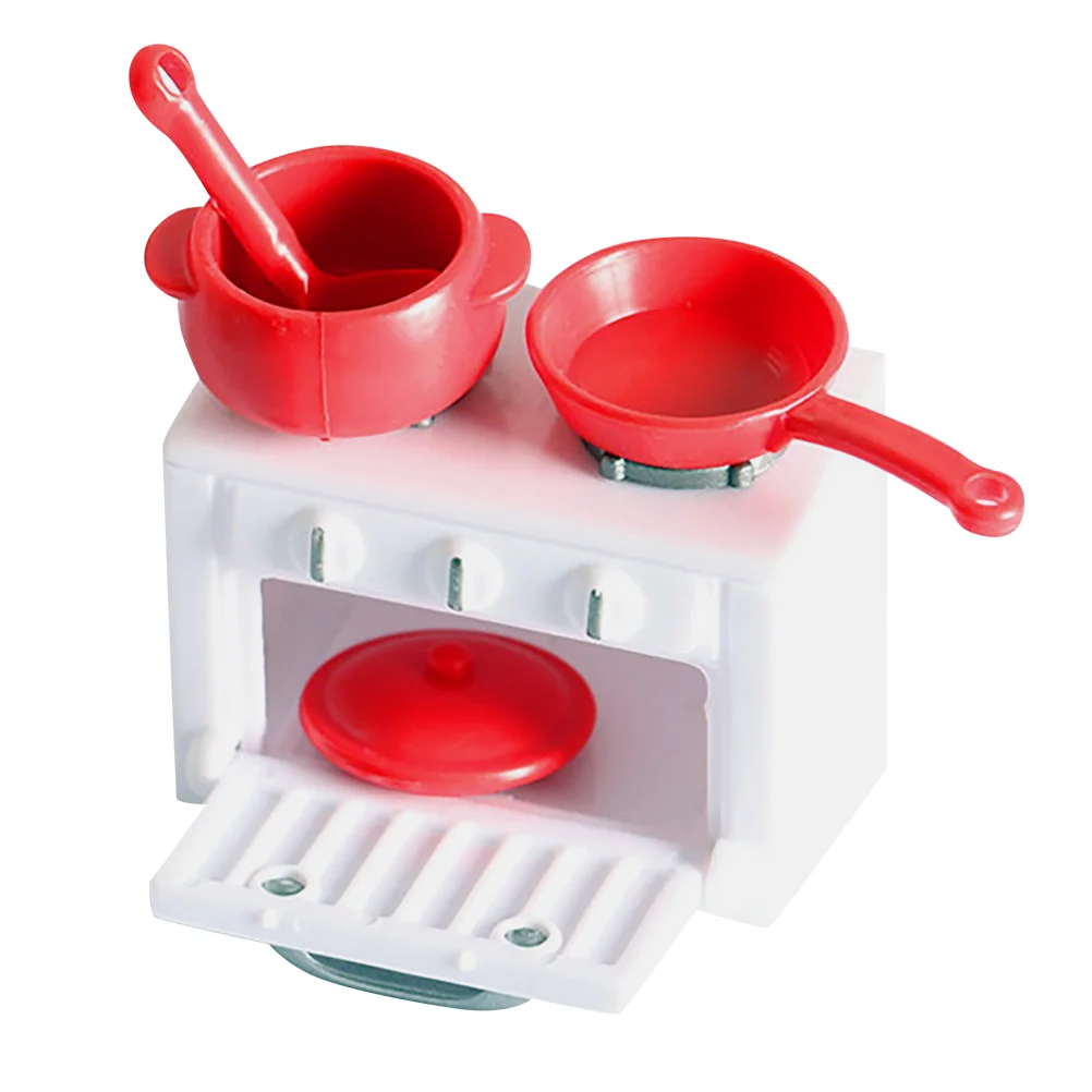 Micro Cooktop Miniature Stockpot Toy Furniture Cookware Decor Plastic House Supplies Child