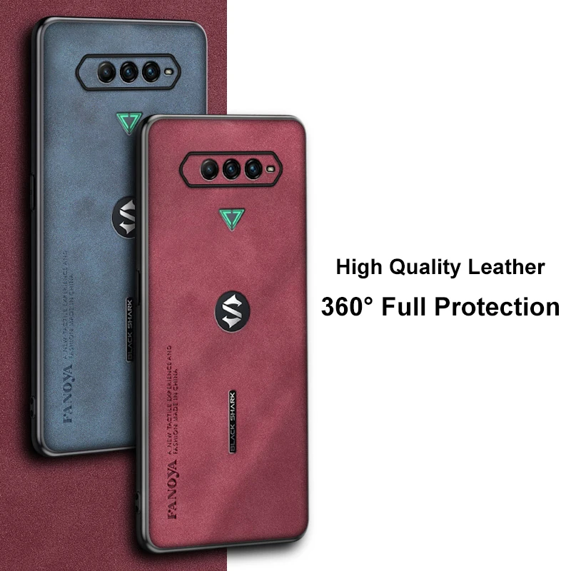Luxury Leather Case For Xiaomi Black Shark 4 Pro Back Cover Silicone Full Protection Phone Case For BlackShark 4 Pro 4Pro Coque