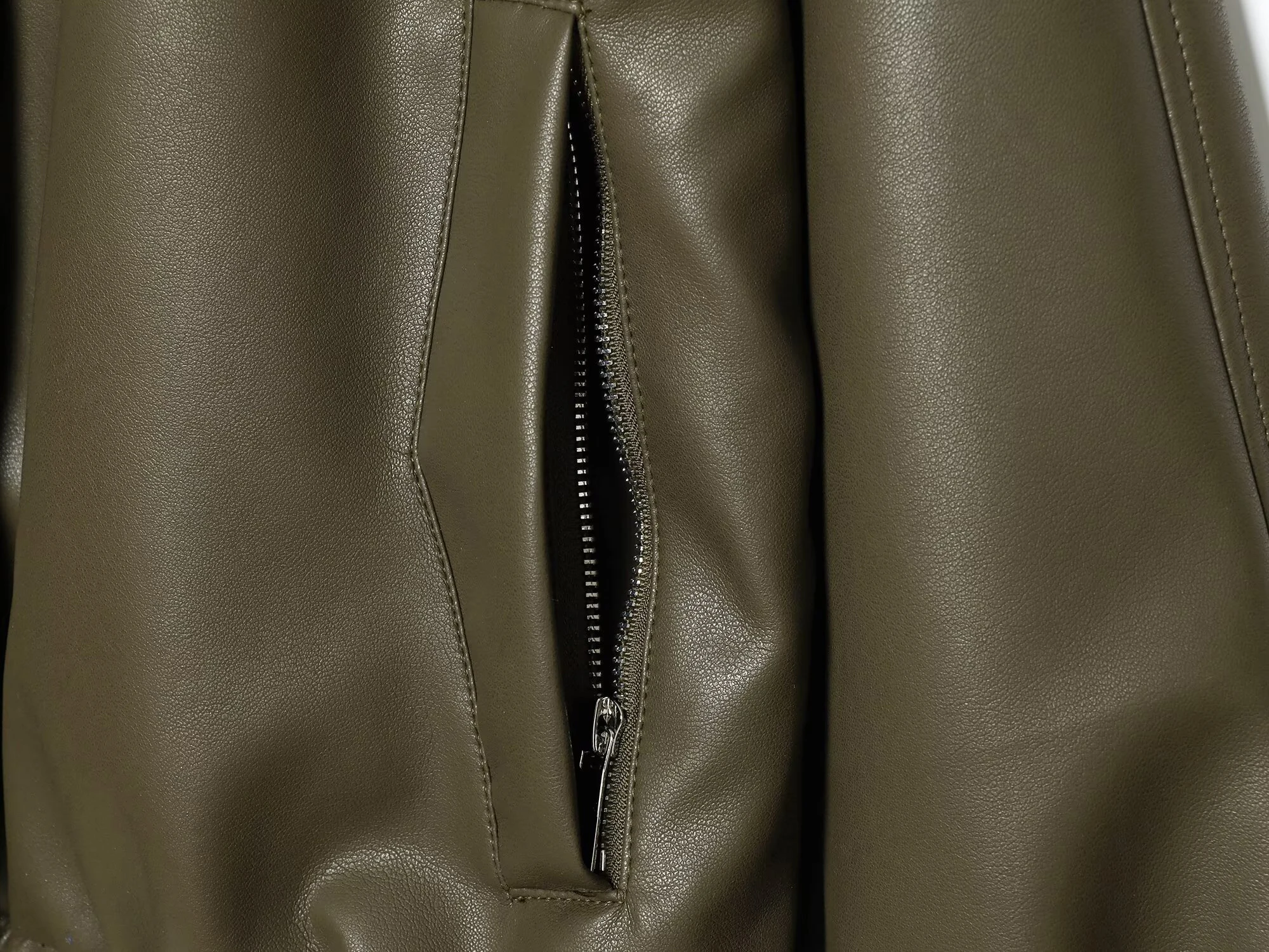 DEEABAE 2025 冬 レディース カジュアル ジップアップ 長袖 スタンドカラー PU フェイクレザー パイロットジャケット コート