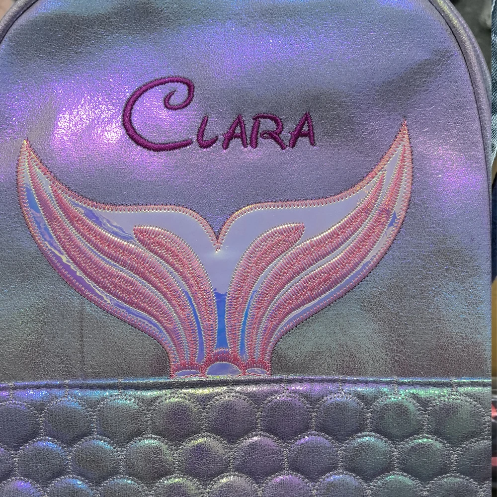 Custom Name Girls Mermaid Backpack Kindergarten Schoolbag Kids Birthday Gift Cartoon Snackbag Cute Mermaid Personalized Backpack