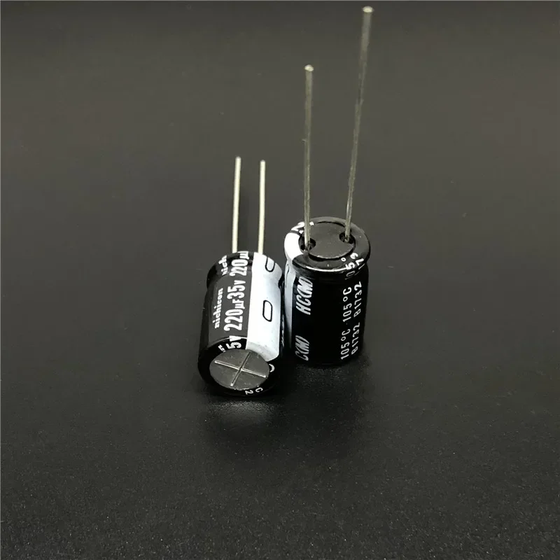 10pcs 220uF 35V NICHICON HC Series 10x16mm Super Low Impedance 35V220uF Aluminum Electrolytic Capacitor