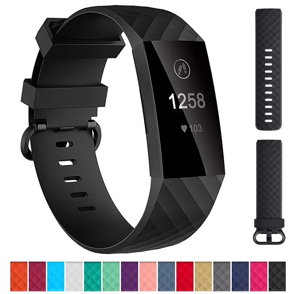 Correa de silicona para reloj inteligente Fitbit Charge 3 SE, pulsera deportiva de repuesto, Charge4/3SE