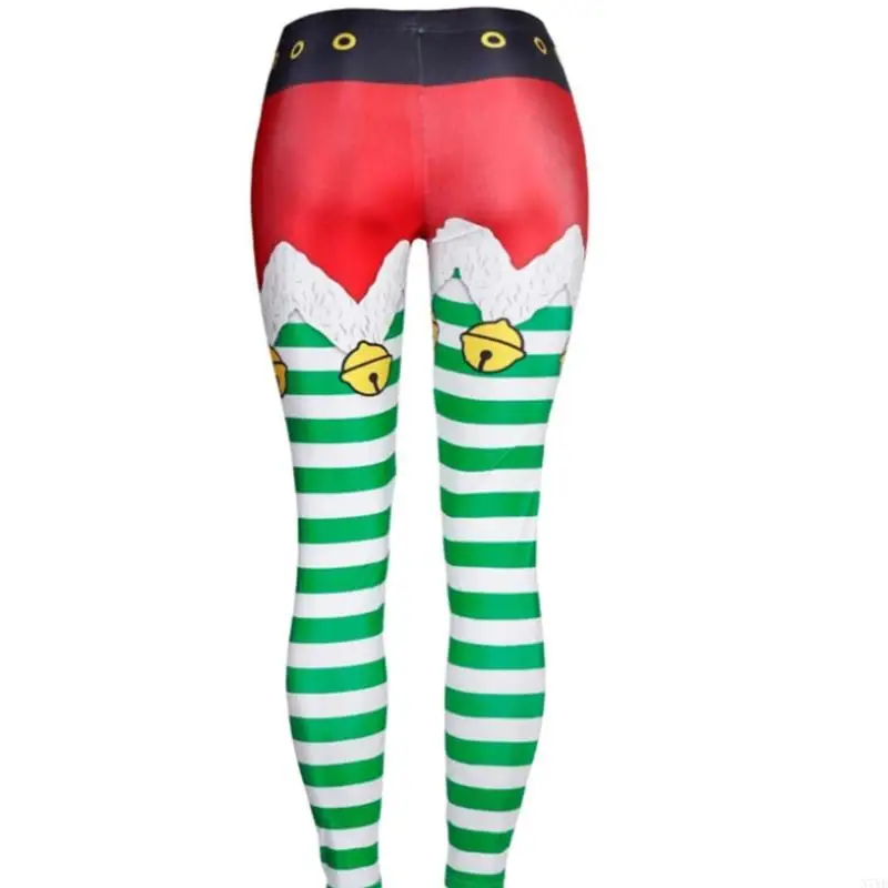 N7yf mujer navideño falsos pantalones cortos falsos leggings divertidos santa santa naves navideños